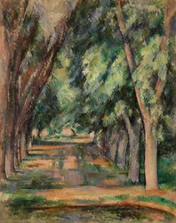 De laan van kastanjebomen bij Jas de Bouffan, ca. 1888